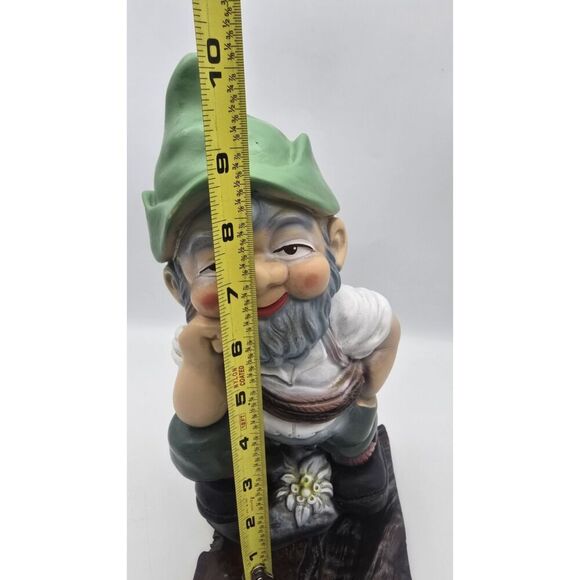 Vintage Garden Gnome Mountaineer Hiker Dwarf 11" Rubber Figure Made West Germany - Picture 2 of 11
